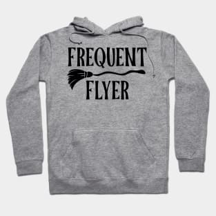 Frequent Flyer Witch Broom Halloween Gift Hoodie